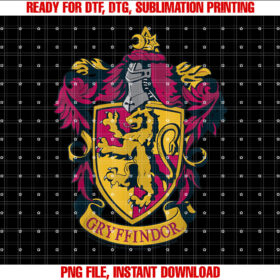 Harry Potter Gryffindor House Crest Shirt design, Digital Download
