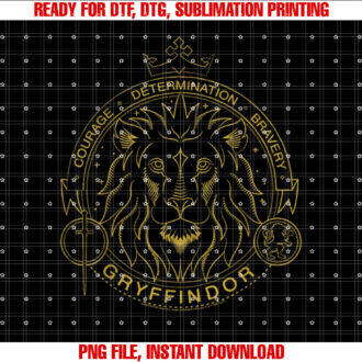 Harry Potter Gryffindor Line Art Lion Symbol Shirt design, Digital Download