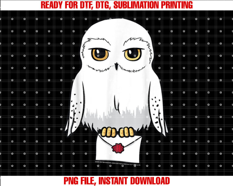 Harry Potter Hedwig Cute Cartoon Portrait Shirt design, Digital Download