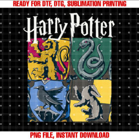 Harry Potter Hogwarts House Box Up Shirt PNG, DTF, DTG, Sublimation Design