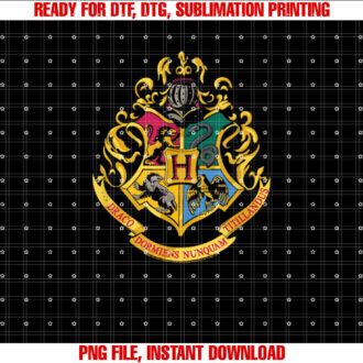 Harry Potter Hogwarts School Crest Shirt PNG, DTF, DTG, Sublimation Design