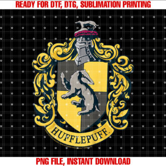 Harry Potter Hufflepuff House Crest Shirt PNG, DTF, DTG, Sublimation Design