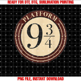 Harry Potter Platform 9 34 Simple Shirt design, Digital Download