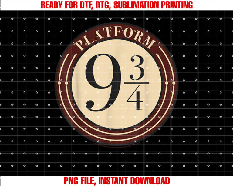 Harry Potter Platform 9 34 Simple Shirt design, Digital Download