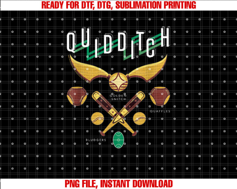 Harry Potter Quidditch Equipment  Shirt PNG, DTF, DTG, Sublimation Design