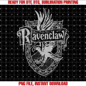 Harry Potter Ravenclaw Detailed Crest Shirt PNG, DTF, DTG, Sublimation Design