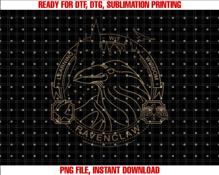 Harry Potter Ravenclaw Line Art Shirt design, Digital Download