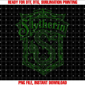 Harry Potter Slytherin Detailed Crest Shirt design, Digital Download
