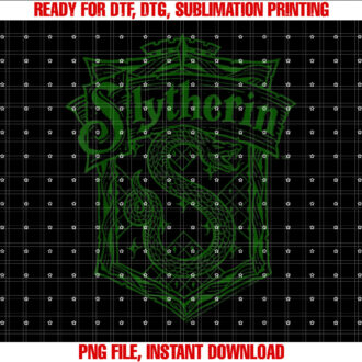 Harry Potter Slytherin Detailed Crest Shirt design, Digital Download