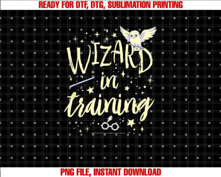 Harry Potter Wizard In Training Text Stack Shirt design, Digital Download
