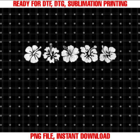 Hawaiian Aloha Hibiscus Flower Hawaii Surfer Shirt PNG, DTF, DTG, Sublimation Design