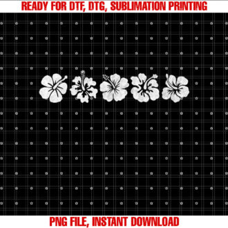 Hawaiian Aloha Hibiscus Flower Hawaii Surfer Shirt PNG, DTF, DTG, Sublimation Design