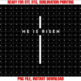 He Is Risen Cross Jesus Easter Day Christmas Christians Shirt design, Digital Download