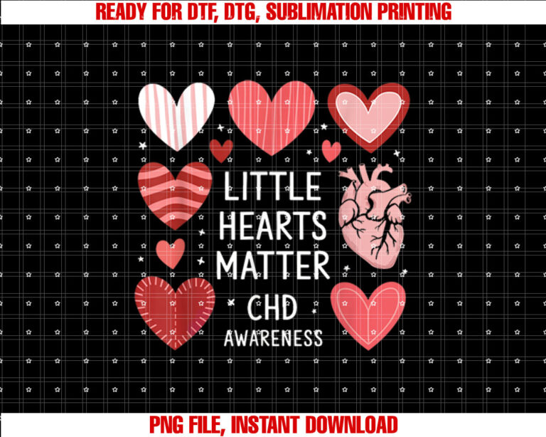 Heart Anatomy Valentine Little Heart Matter CHD Awareness Shirt design, Digital Download
