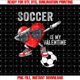 Heart Dab Valentines Day Soccer player lover for Men boys Shirt design, Digital Download
