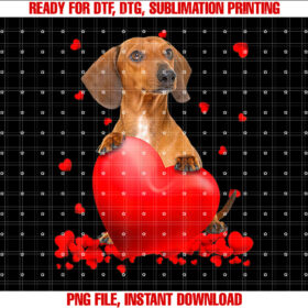 Heart Dachshund Dog Lover Christmas Valentines Day Shirt design, Digital Download