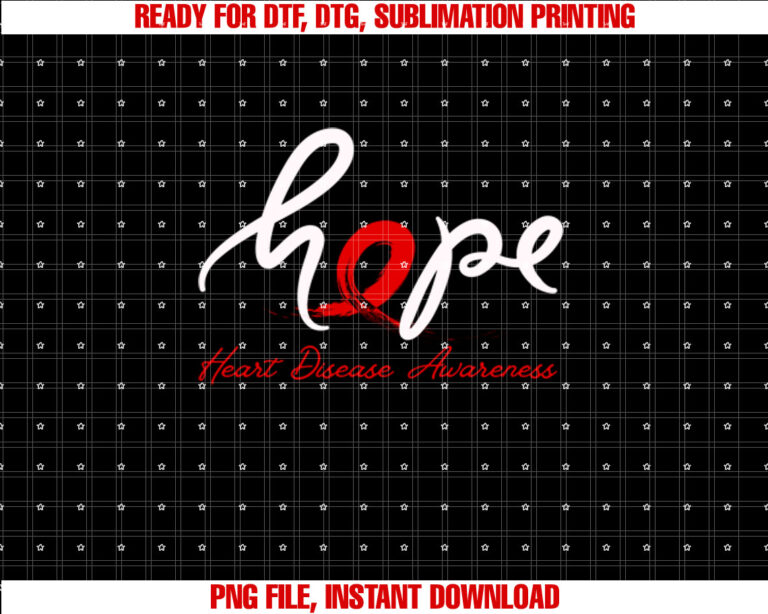 Heart Disease Awareness Go Red in February Health Red Heart Shirt design, Digital Download