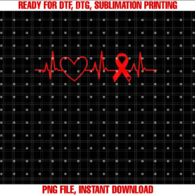 Heart Disease Awareness Month Ribbon Go Red Heart Shirt design, Digital Download