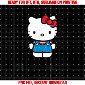 Hello Kitty Character Front and Back Shirt PNG, DTF, DTG, Sublimation Design