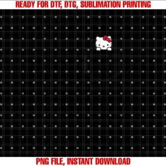 Hello Kitty Chest Pocket Shirt PNG, DTF, DTG, Sublimation Design