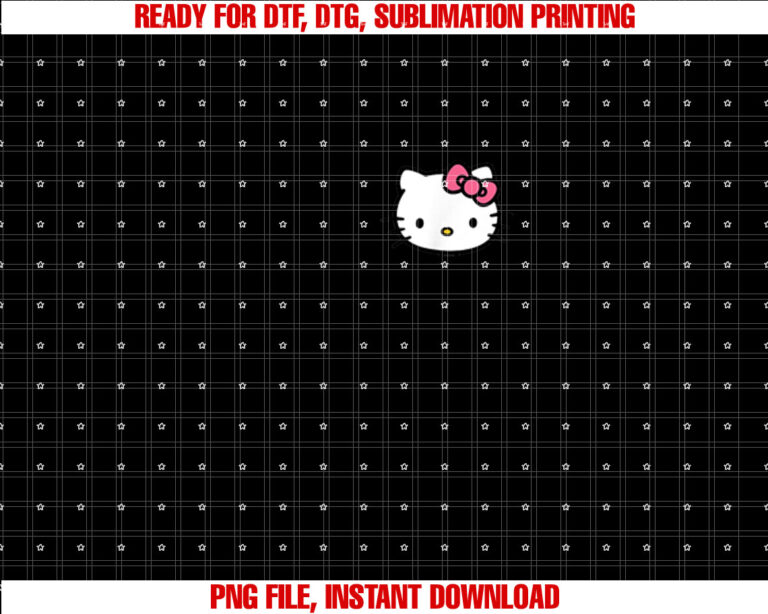 Hello Kitty Front and Back Tee Shirt Shirt PNG, DTF, DTG, Sublimation Design