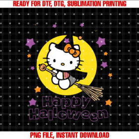 Hello Kitty Happy Halloween Shirt  Shirt PNG, DTF, DTG, Sublimation Design