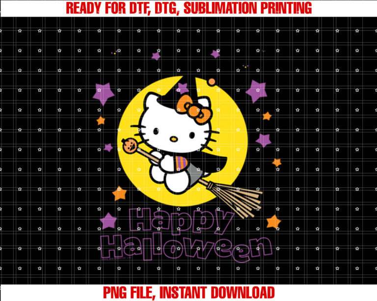 Hello Kitty Happy Halloween Shirt  Shirt PNG, DTF, DTG, Sublimation Design