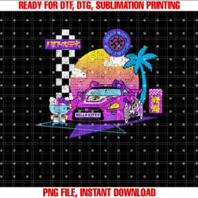 Hello Kitty Kawaii Tokyo Racer Shirt PNG, DTF, DTG, Sublimation Design