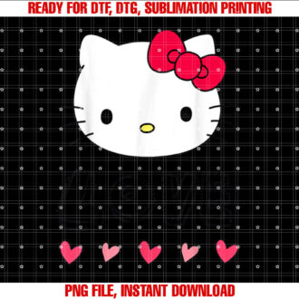 Hello Kitty Love and Hearts Valentine Shirt Shirt PNG, DTF, DTG, Sublimation Design