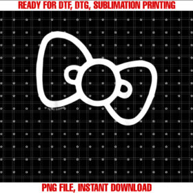 Hello Kitty Retro Bow Shirt Shirt PNG, DTF, DTG, Sublimation Design