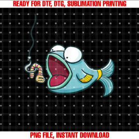 HereFishy Shirt Kids Toddler Boys Girls Funny Fishing Shirt PNG, DTF, DTG, Sublimation Design