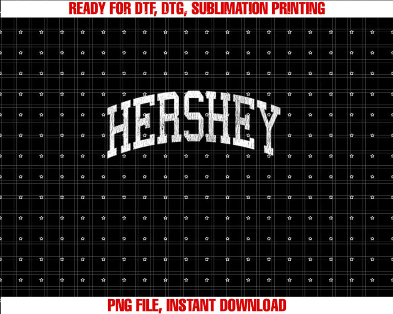 Hershey Pennsylvania PA Vintage Athletic Sports Design  Shirt PNG, DTF, DTG, Sublimation Design