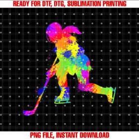 Hockey Ice Hockey Girls Women Youth Kids Shirt PNG, DTF, DTG, Sublimation Design