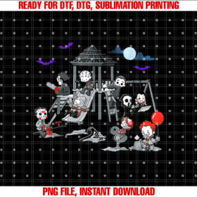 Horror Clubhouse In Park Halloween 2021 Costume Gift Shirt PNG, DTF, DTG, Sublimation Design