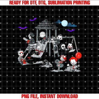 Horror Clubhouse In Park Halloween Costume Gift Shirt PNG, DTF, DTG, Sublimation Design