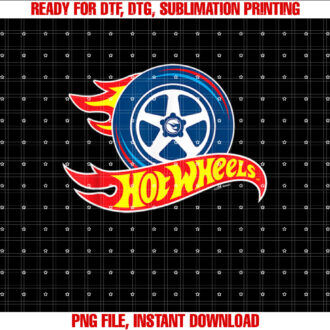 Hot Wheels Flaming Tire Shirt design, Digital Download