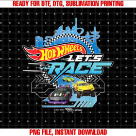 Hot Wheels Lets Race Racing Car Cityscape T-shirt design, Digital Download