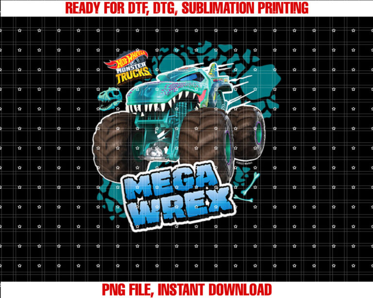 Hot Wheels Mega Wrex Shirt design, Digital Download