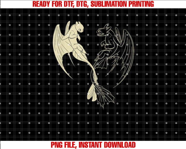 How to Train Your Dragon 3 Hidden World Lightfury Toothless Shirt design, Digital Download