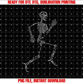 Human Skeleton Running Bone Names Anatomy Labels for Geeks Shirt design, Digital Download