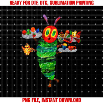 Hungry Caterpillar Funny Reading Book For Kids Boys Girls T-shirt design, Digital Download