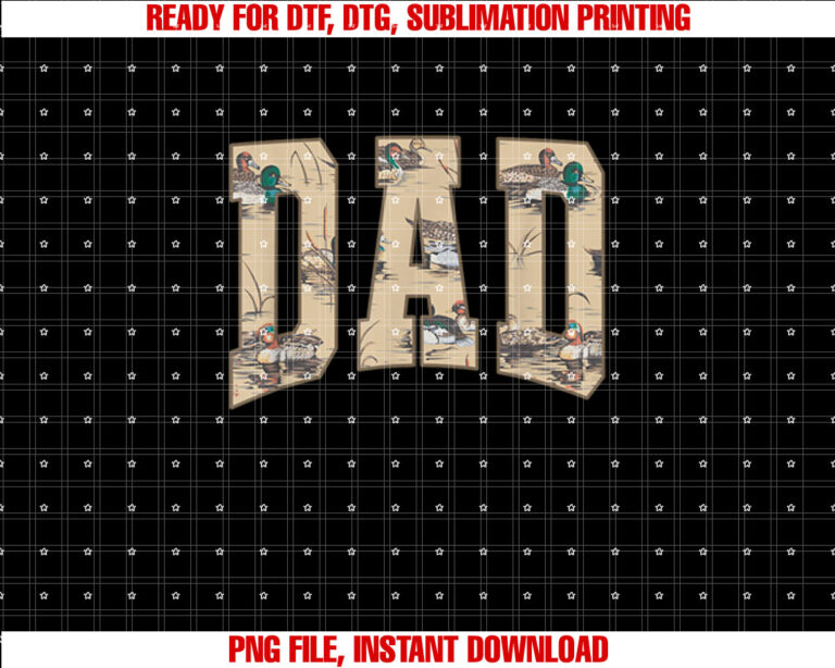 Hunting Dad Duck Camouflage Camo Waterfowl Duck Camo Men T-shirt design, Digital Download