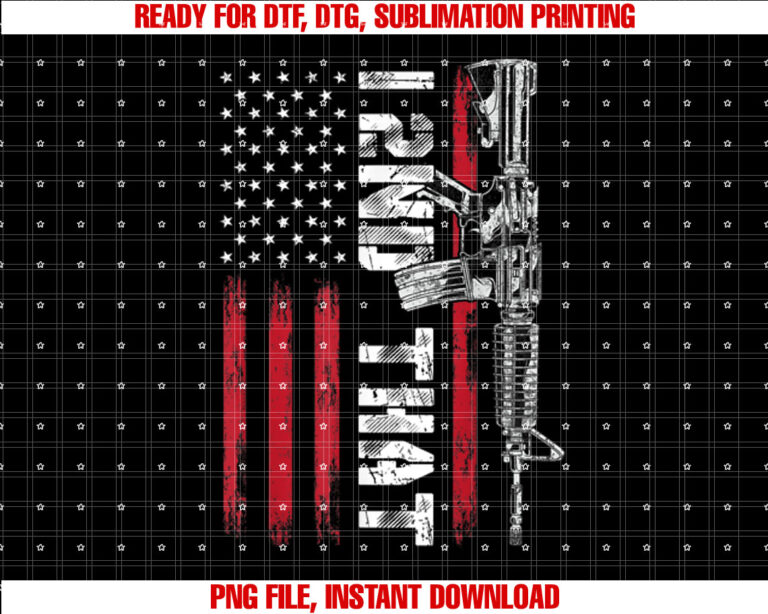 I 2nd That Second Amendment Pro Gun American Flag Patriotic Shirt design, Digital Download