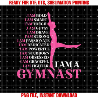 I Am A Gymnast Gymnastics Girls Boys Women Men Retro Sports T-shirt design, Digital Download