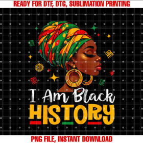 I Am Black History Black History Month Melanin Girl Women Shirt design, Digital Download