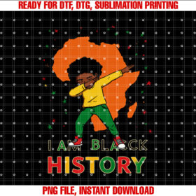 I Am Black History Kids Boys Men Black History Month T-shirt design, Digital Download
