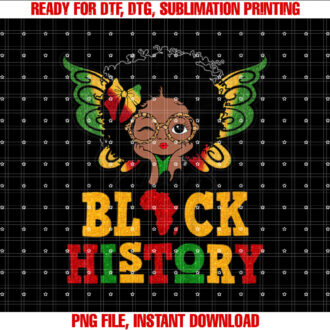 I Am Black History Month Cute Melanin Afro Girl Kids Toddler T-shirt design, Digital Download