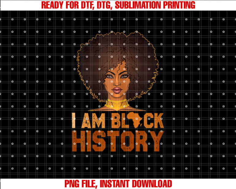I Am Black History Month Girls Melanin Juneteenth Pride T-shirt design, Digital Download