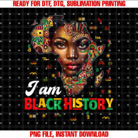 I Am Black History Month Map Africa African Pride Womens T-shirt design, Digital Download