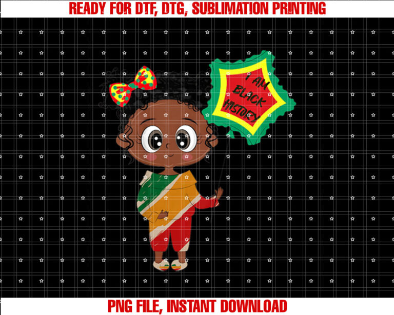 I Am Black History Month Melanin Kids Girls Toddler Shirt design, Digital Download